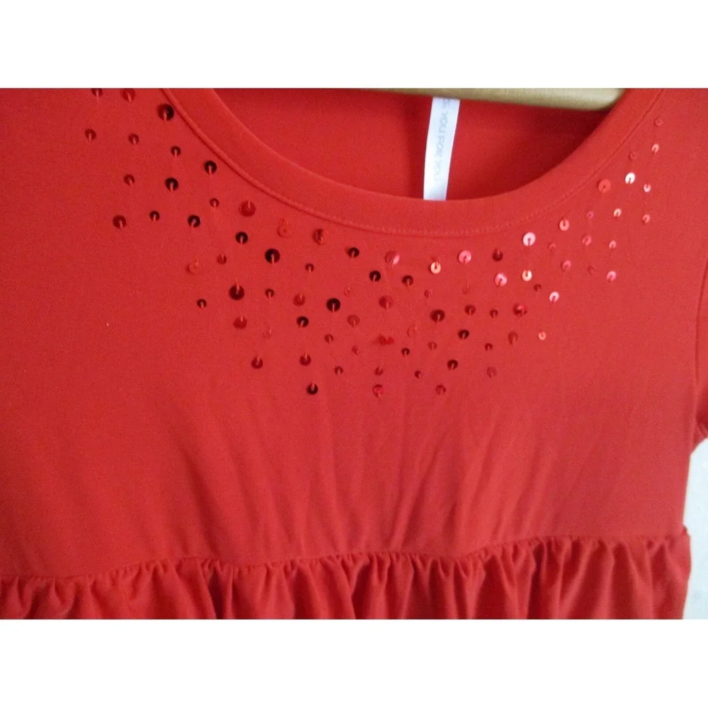 JUSTICE  RED SEQUIN LAYERED DRESS Girl's 12